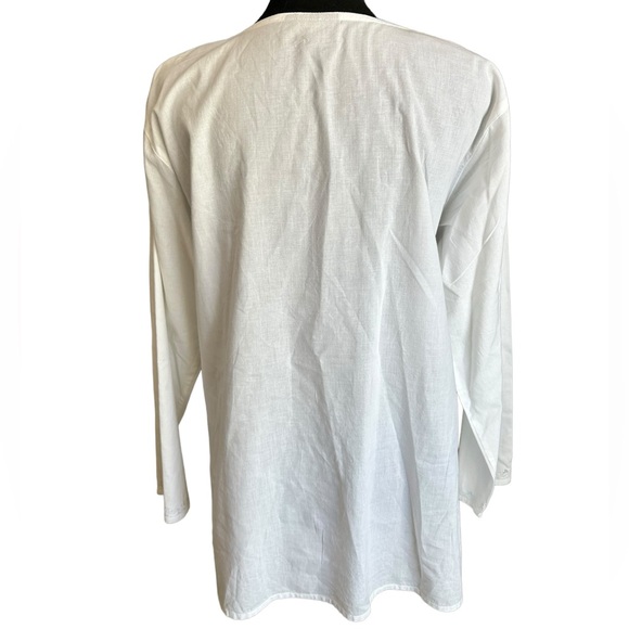 Ruby'N'Style Embroidered and Sequenced Blouse Size FREE White 100% Cotton - Picture 15 of 17